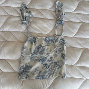 Reformation Ellora Top size 8 blue floral